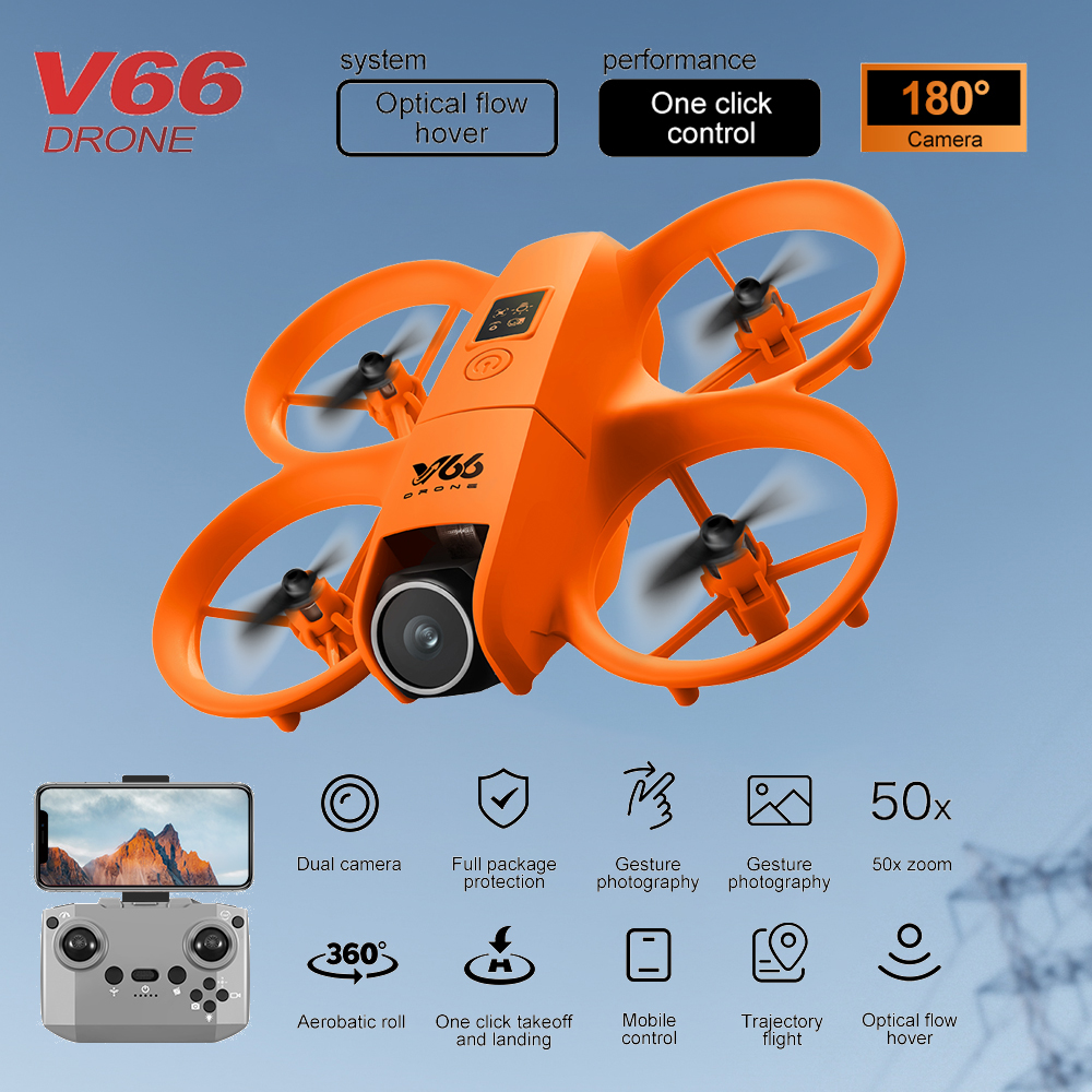 Drone Pro Rc Ufo - V66 Mini Drone 4k HD Camera