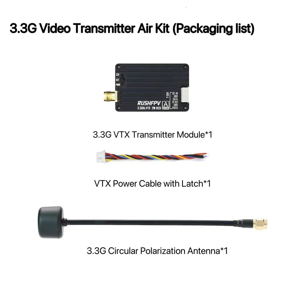 Drone Rc Controller - RUSHFPV 3.3G 2W VTX Transmitter FPV