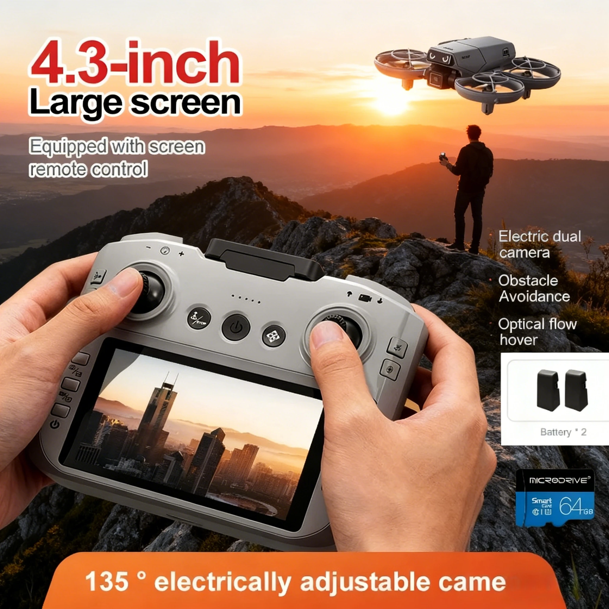 Drone Top Rc - D36 Mini Drone With Screen Remote