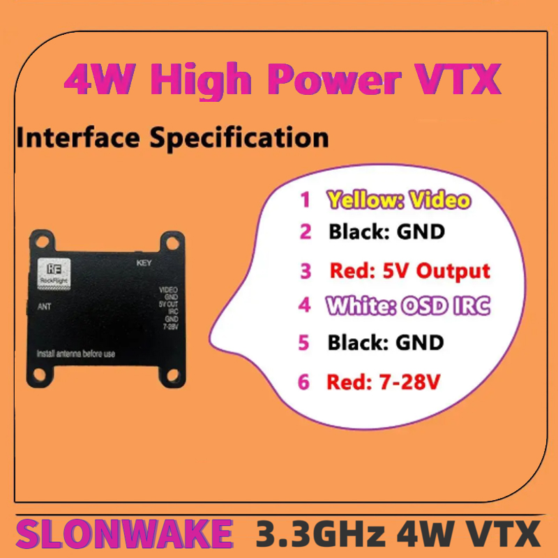 SLONWAKE FPV 3.3G 16CH 4000mW  - đánh giá và giá Drone Rc Controller