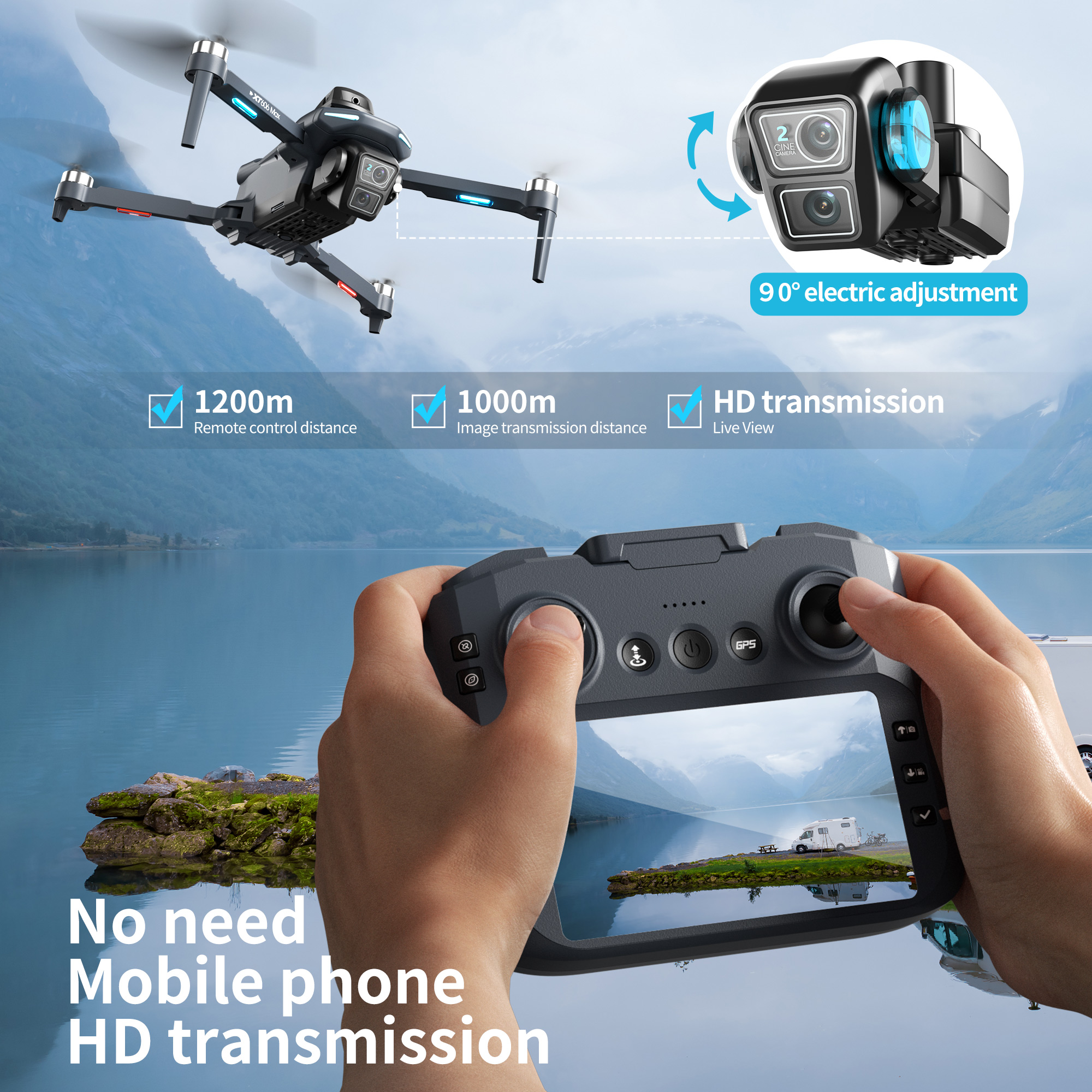XT606 MAX GPS NEW Drone 8k Pro - đánh giá và giá Drone Top Rc