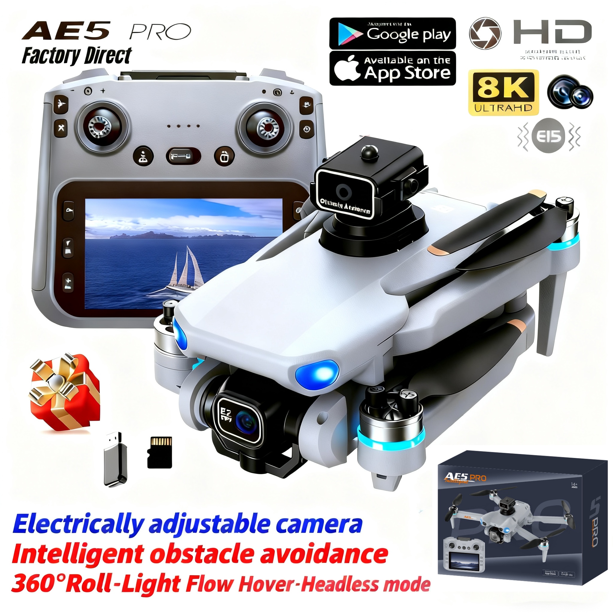 2026 New AE5 Pro Drone 8K HD 4 - đánh giá và giá Drone Pro Rc Ufo