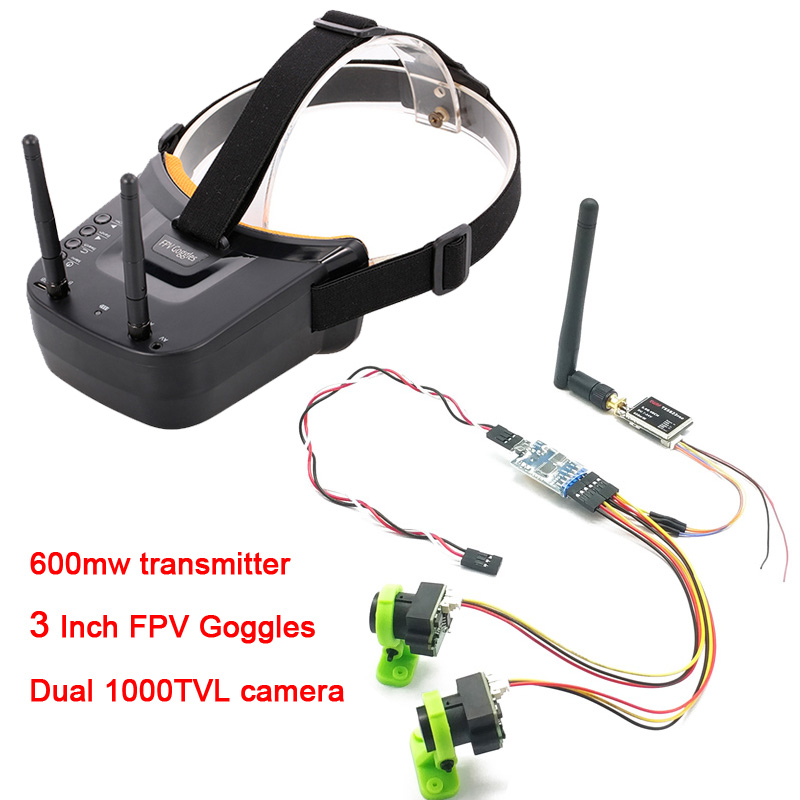 3 channel Dual Video camera CM - đánh giá và giá Fpv Goggles Headset