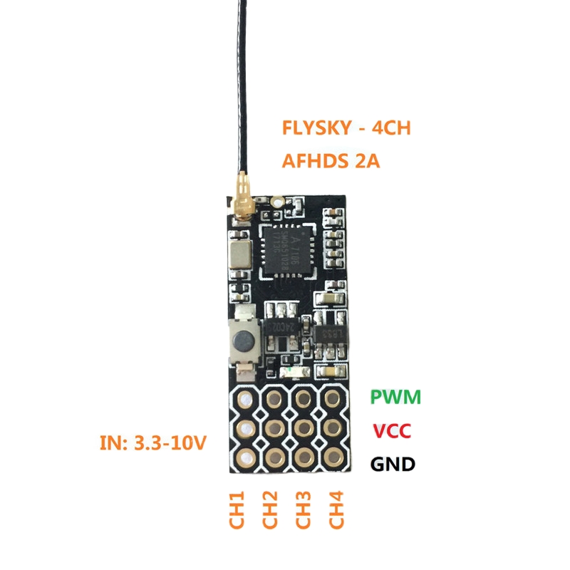 Flysky FS2A Mini Receiver 4CH  - đánh giá và giá Drone Rc Ufo