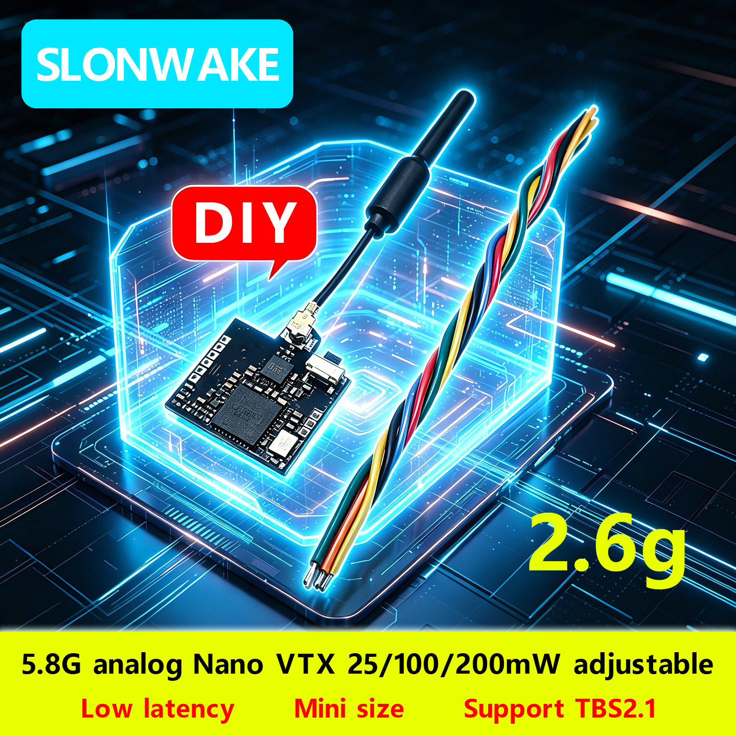 SLONWAKE Nano 5.8G 48CH 200mW  - đánh giá và giá Drone Rc Controller